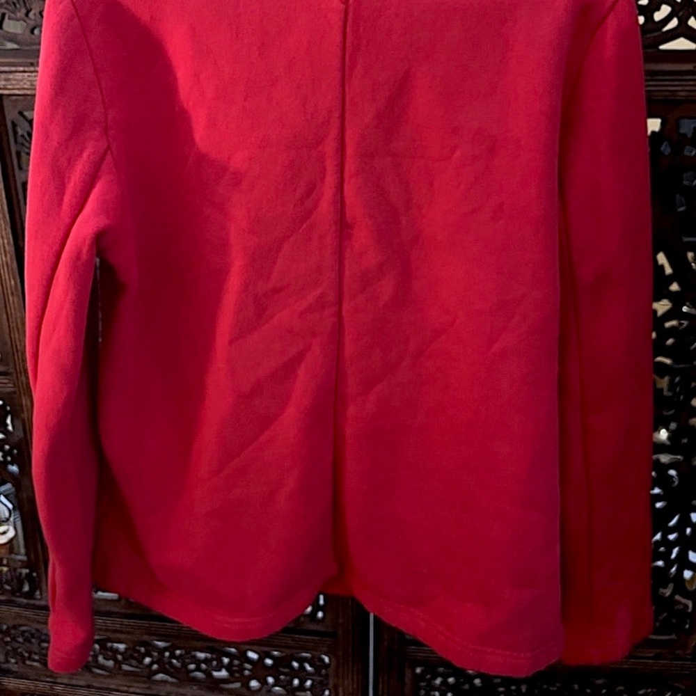 TOMMY HILFIGER RED DOUBLE BREASTED SWEATSHIRT WITH POCKETS LARGE - Picture 5 of 5